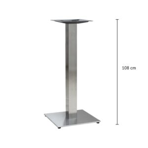 Piètement ULTRA PLAT inox carré Mange debout