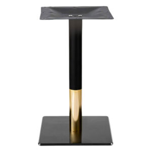 Piètement ULTRA PLAT acier base carrée noir/ doré