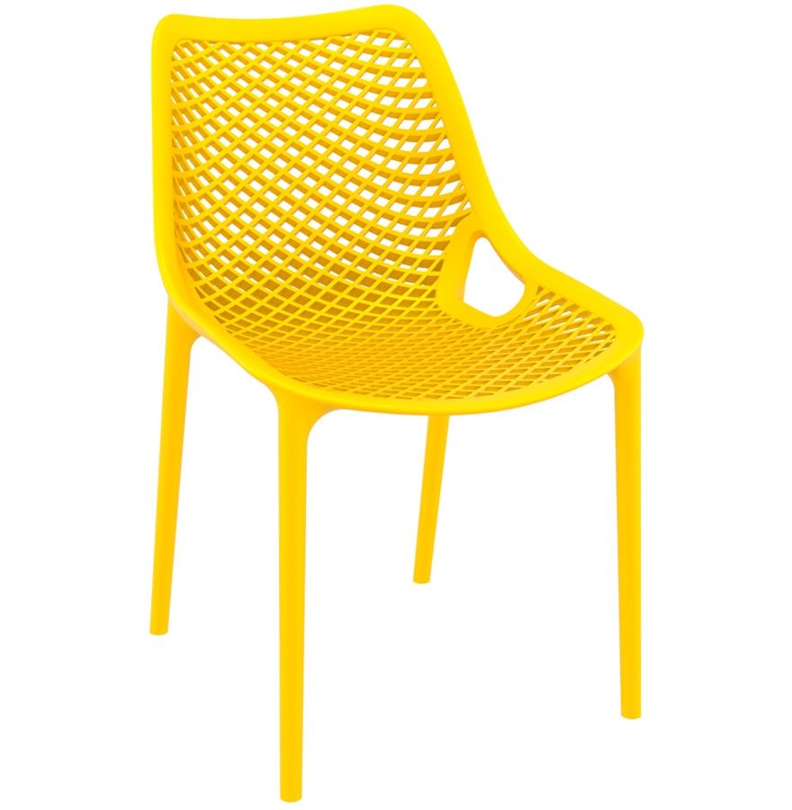 Chaise LIBERTY en polypropylène style design Jaune