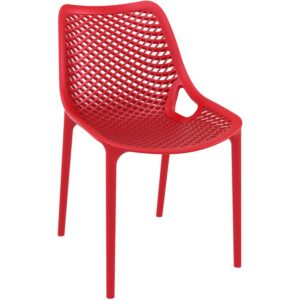 Chaise LIBERTY en polypropylène style design Rouge