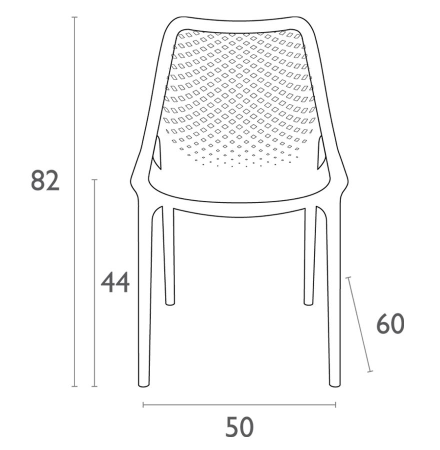 Chaise LIBERTY en polypropylène style design Jaune – Image 8