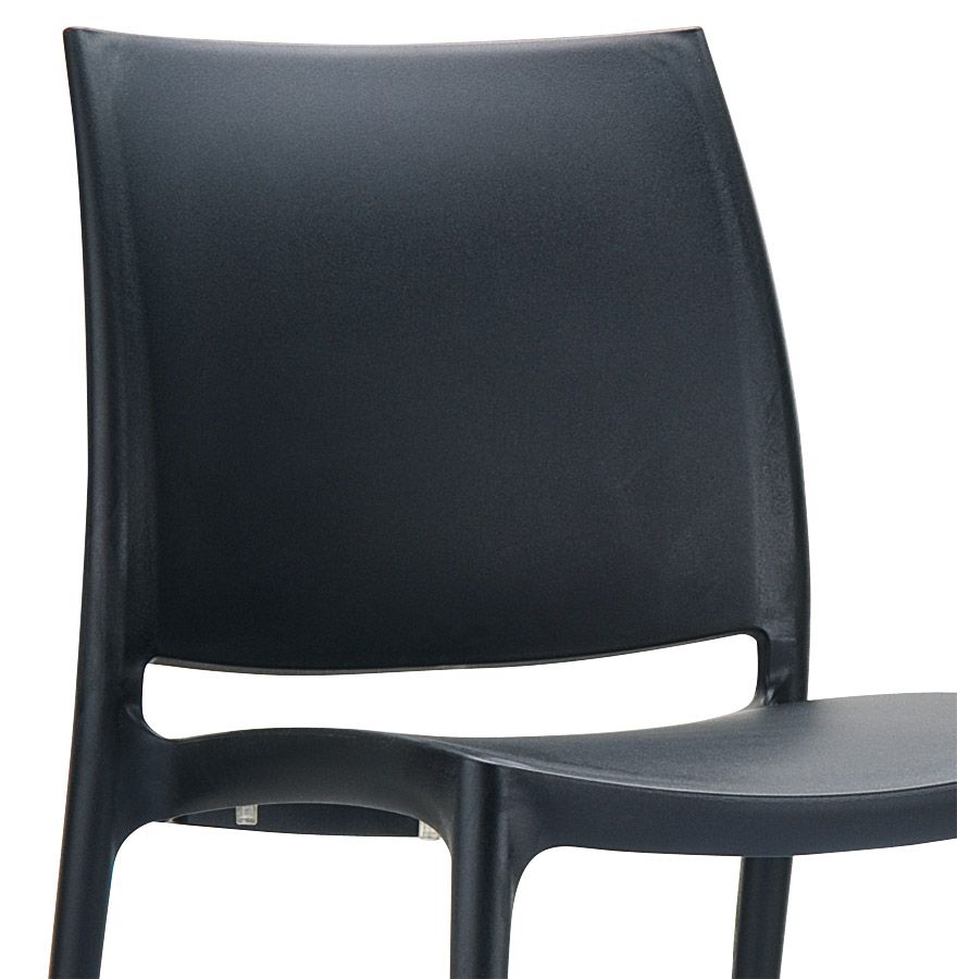 Chaise design 'PABLO' en matière plastique noir – Image 2