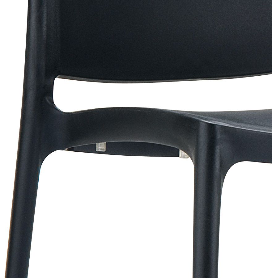 Chaise design 'PABLO' en matière plastique noir – Image 3