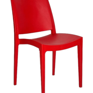 Chaise Urban Poly – empilable pour restaurant - Rouge
