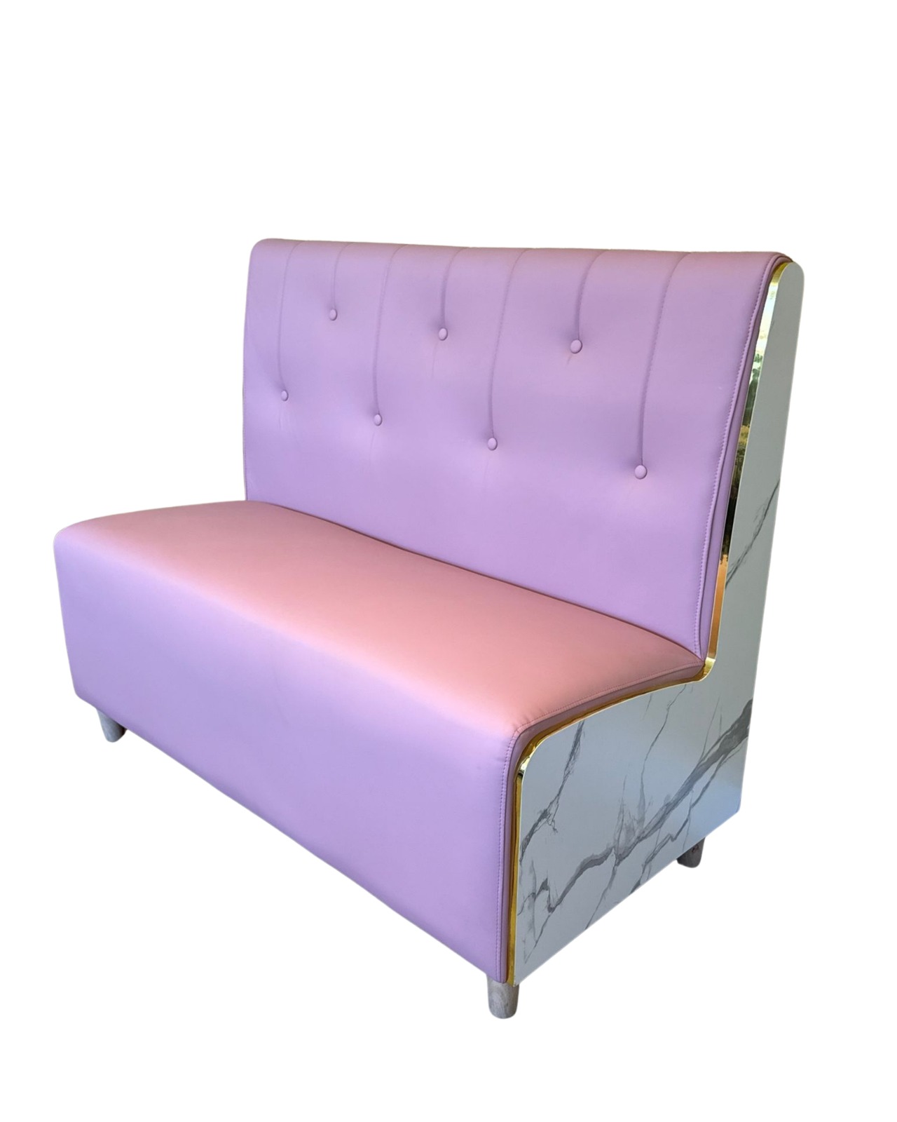 Banquette LENA – Assise Rembourrée et Dossier Capitonné – – Image 3